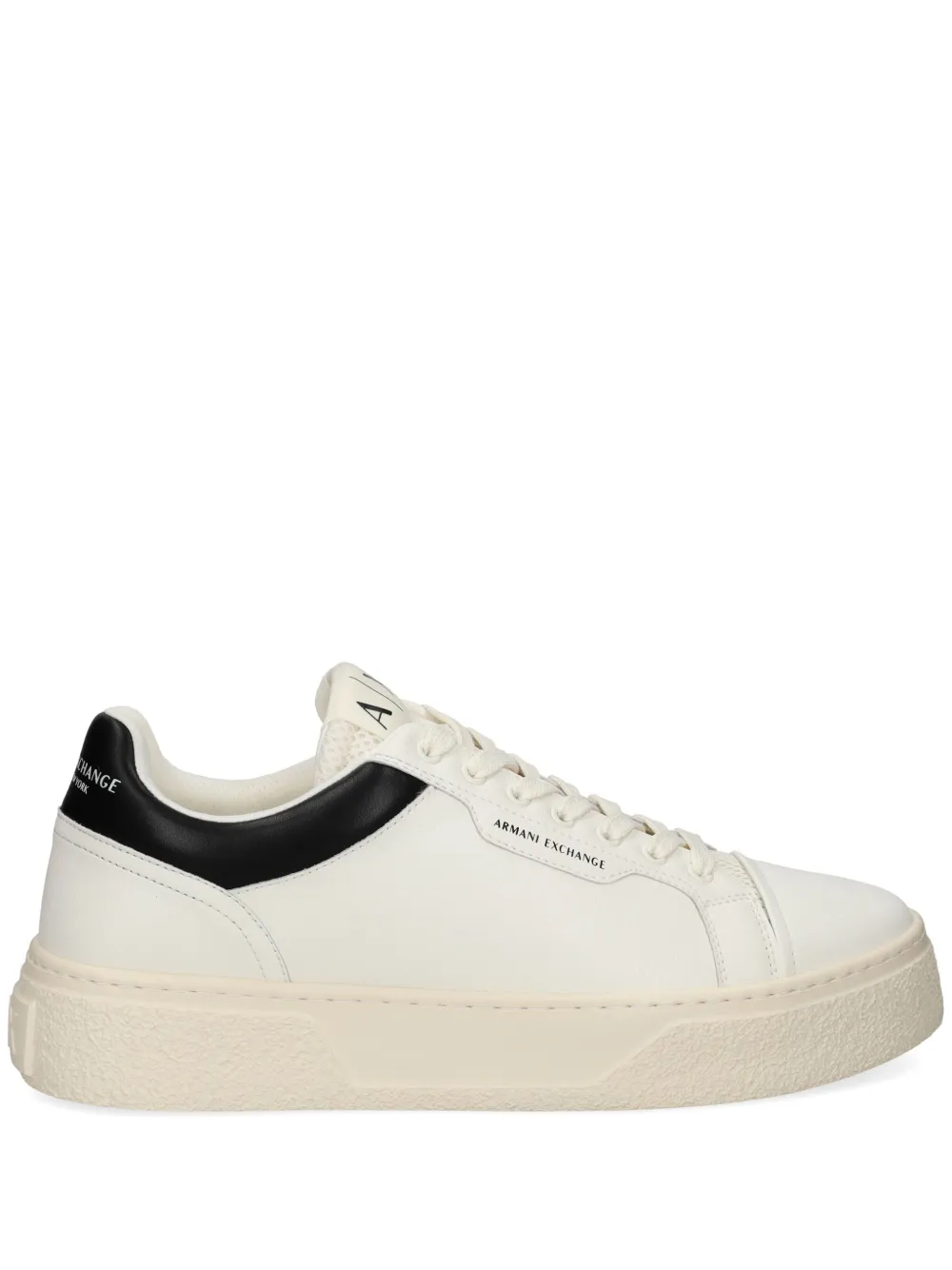logo-print leather sneakers