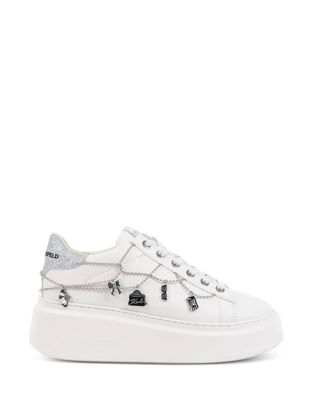 charm bead chain sneakers