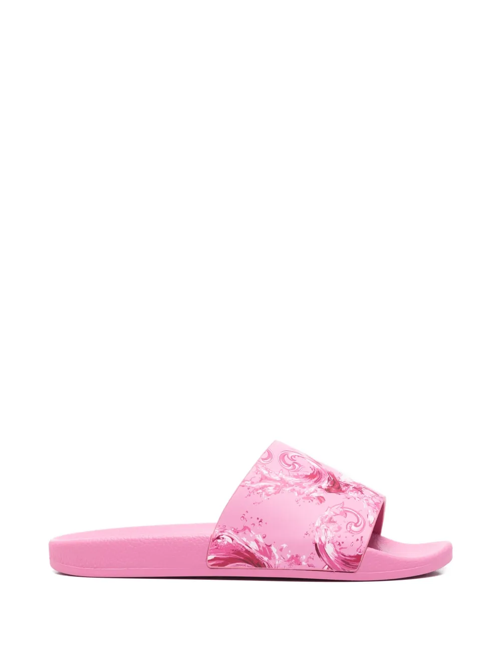 Jeans Couture patterned slides